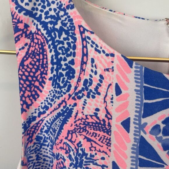 Lilly Pulitzer Donna Romper Size 2 Pink Blue Skort 001558 - Picture 8 of 8